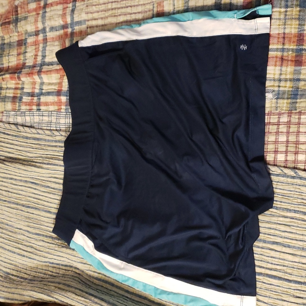 Izod, medium, navy blue, aqua and white